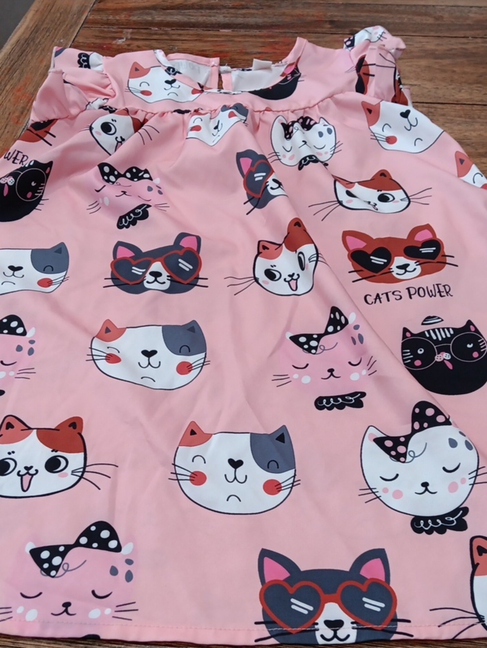 Pink Cats Power Girls Dress